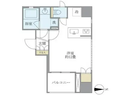 KDXレジデンス神田(ワンルーム/10階)の間取り写真