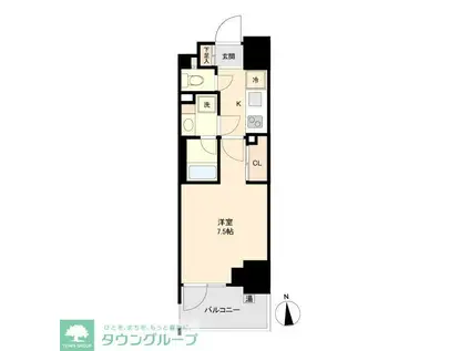 プライマル南砂(1K/13階)の間取り写真