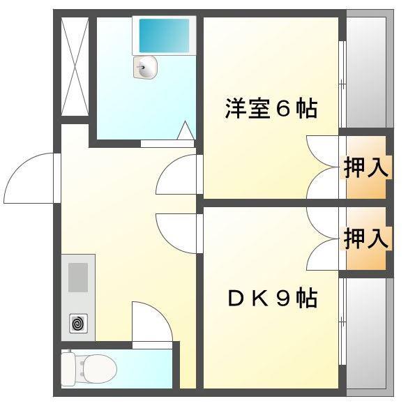 STABLE西賀茂II(2DK/3階)の間取り写真