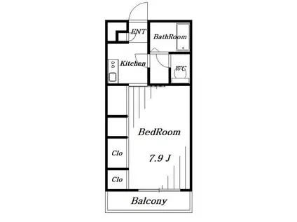 リブリ・プランドールMA(1K/2階)の間取り写真
