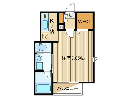 コンフォーティア上石神井(1K/1階)の間取り写真