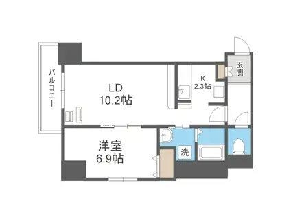 サンコート本郷通ガーデンヒルズ(1LDK/7階)の間取り写真