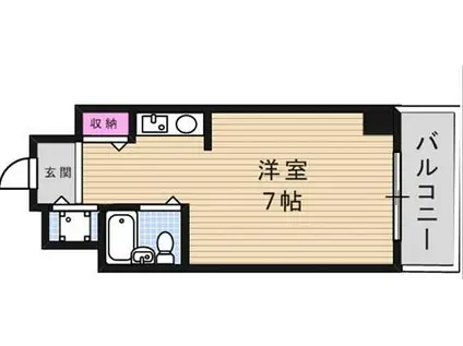 朝日プラザ都島本通パサージュ(ワンルーム/3階)の間取り写真