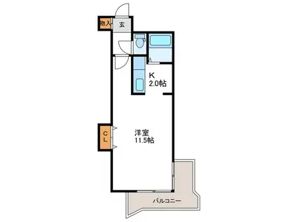 藤井ビル北17条II(1K/6階)の間取り写真