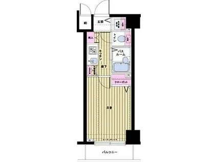 トーシンフェニックス日本橋蛎殻町(1K/5階)の間取り写真