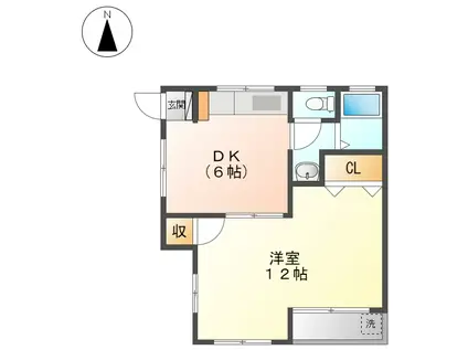 加藤ビル(1DK/3階)の間取り写真
