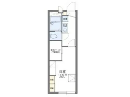 レオパレスアテンザ(1K/2階)の間取り写真