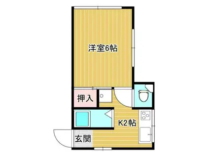 上園アパート(1K/1階)の間取り写真