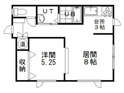 EVER LASTING(1LDK/2階)の間取り写真