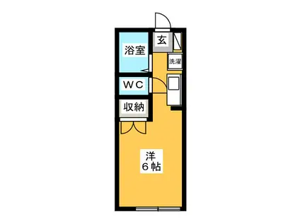 榎本コーポI(ワンルーム/2階)の間取り写真