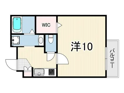 クレール三ノ宮(1K/2階)の間取り写真