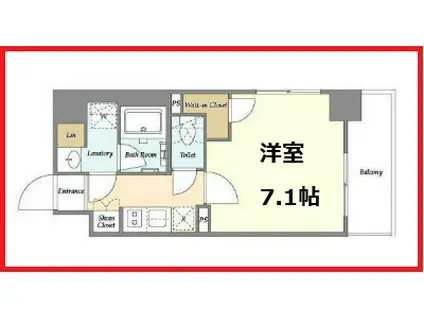 オルサスウメジマ(1K/2階)の間取り写真