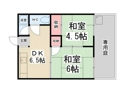 サンハイツ(2DK/1階)の間取り写真