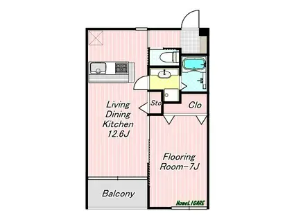 アルジェント(1LDK/1階)の間取り写真