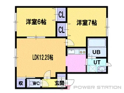 ベルエポック並木 II(2LDK/2階)の間取り写真