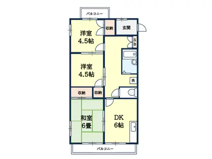 メゾン904(3DK/1階)の間取り写真