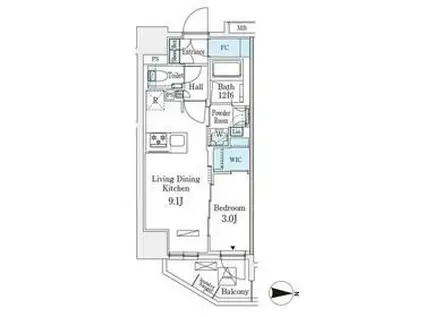 アヴァンカーサ町屋(1LDK/5階)の間取り写真