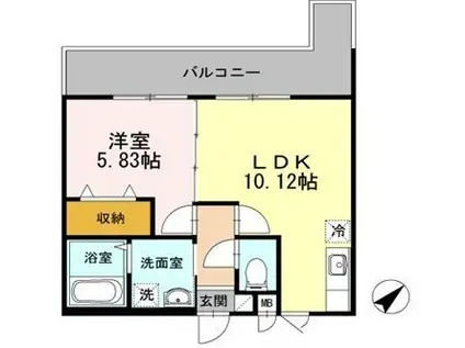 エクレールHP上星川(1LDK/3階)の間取り写真