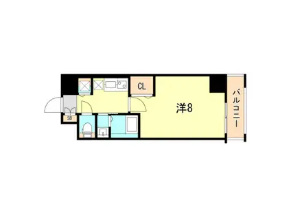 レジデンス神戸グルーブHARBORウエスト(1K/7階)の間取り写真