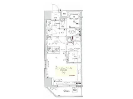 フェルクルールプレスト上野根岸(1LDK/8階)の間取り写真