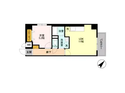 グレイスコート(1LDK/7階)の間取り写真