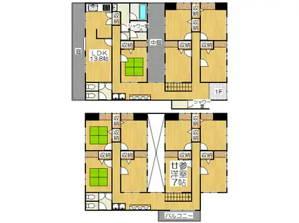 FL洛北庵(ワンルーム/2階)の間取り写真