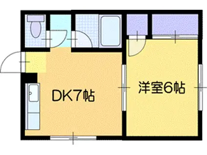 レジデンス三幸(1DK/3階)の間取り写真