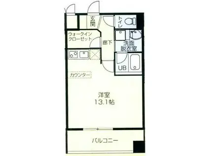 オパールマンション(ワンルーム/4階)の間取り写真
