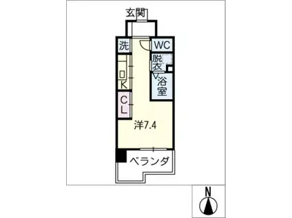 ATRIO鶴舞(ワンルーム/13階)の間取り写真