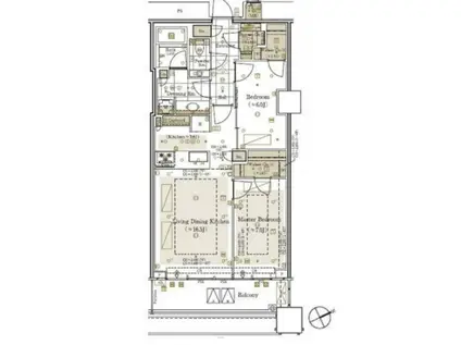 三田ガーデンヒルズ ウエストヒル ウエスト HILL(2LDK/6階)の間取り写真