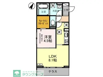 ノーブルパレス(1LDK/1階)の間取り写真