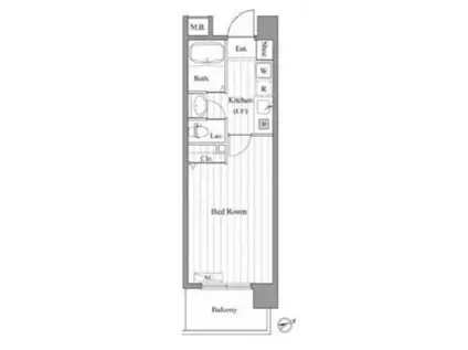 カスタリア新宿御苑II(1K/3階)の間取り写真