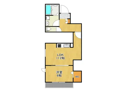 DWELL AMI II(1LDK/2階)の間取り写真