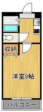 ロイヤルアネックス(1K/5階)の間取り写真