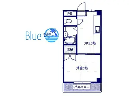 第三藤ビル(1DK/3階)の間取り写真