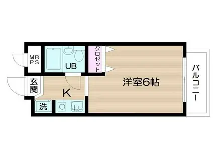 日神パレステージ市川(ワンルーム/2階)の間取り写真