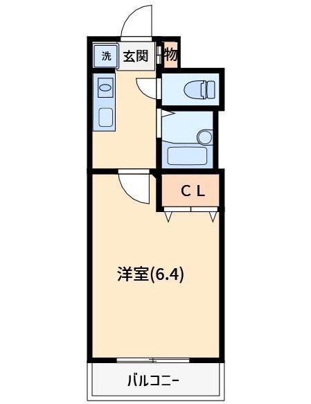 風香535(1K/1階)の間取り写真