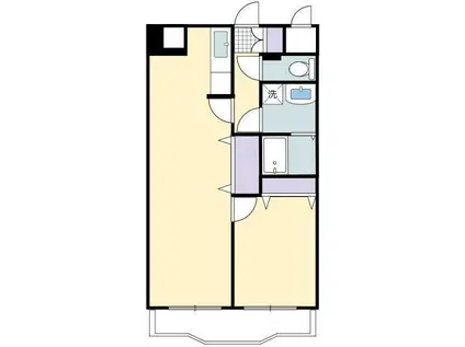 オーシャンクレスト(1LDK/4階)の間取り写真