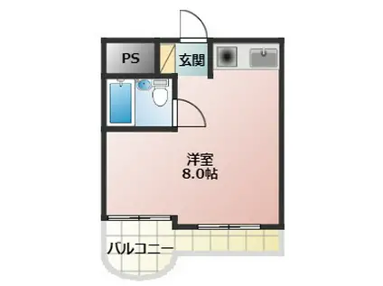 サンマリーナ長松寺(ワンルーム/3階)の間取り写真