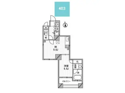 クリオ三田ラ・モード(1LDK/5階)の間取り写真