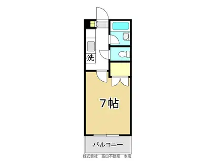 アークヒルズ(1K/2階)の間取り写真