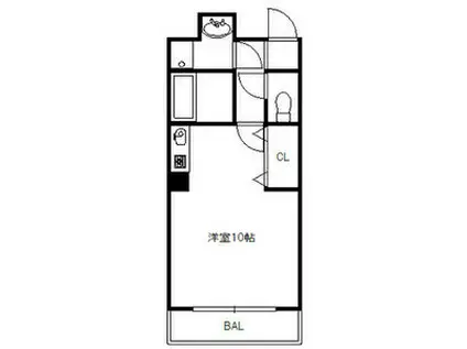 イーストコート(ワンルーム/6階)の間取り写真