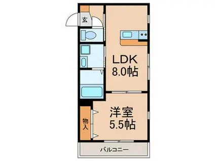 エトワールSUZUE(1LDK/3階)の間取り写真