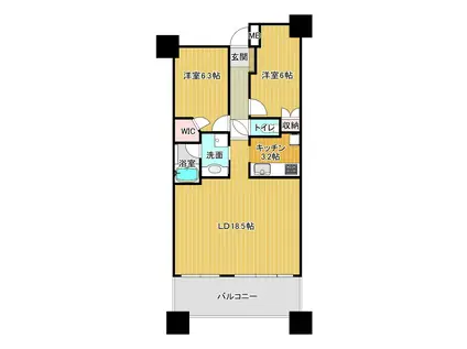 野村ステイツ八乙女グランシェル(2LDK/7階)の間取り写真