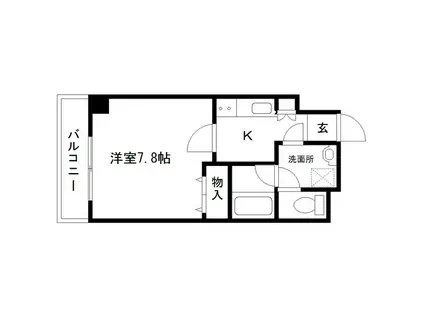 サンヒルズSSKII(1K/3階)の間取り写真