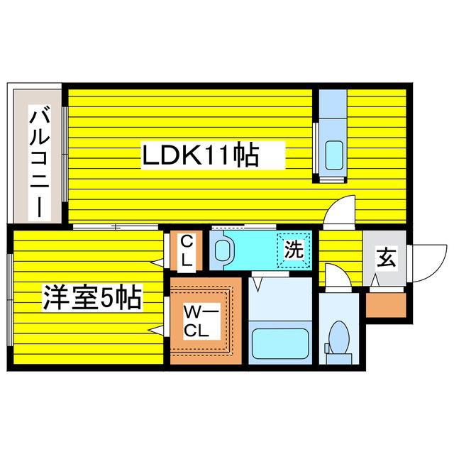 ル・ファールN12(1LDK/2階)の間取り写真
