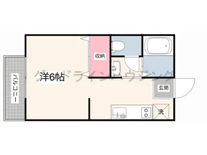 サンライフ・アイA棟(1K/2階)の間取り写真