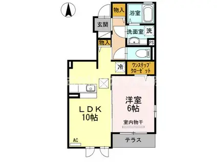 クレアトゥール柏(1LDK/1階)の間取り写真