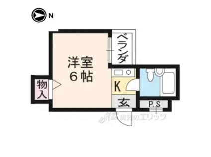 ファミリエ円町(ワンルーム/3階)の間取り写真