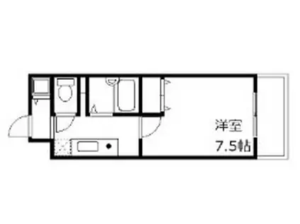 カスタリア新宿(1K/13階)の間取り写真